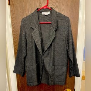 Grey plaid blazer size 6